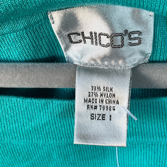 Chico’s Silk Ease Rita Sleeveless Knit Lapis; NWT; M/8 - Picture 2 of 9